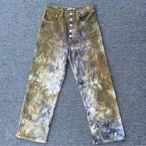 Levi’s Premium Ribcage Straight Ankle Button Fly Dyed Jeans 28 6